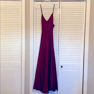 David’s Bridal Bridesmaid Dress in Wine
